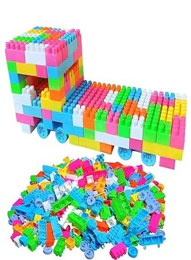 PULSBERY 100 pcs Building Blocks for Kids with Wheel Age 3+, Smart Activity Fun and Learning Train Blocks for Toys(Multicolor) - Image 5